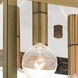 Nyack 4 Light 10.5 inch Antique Brass with Polished Chrome Stainless Steel Reflector Outdoor Flush Mount