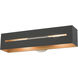 Soma 2 Light 18 inch Textured Black with Brushed Nickel Accents ADA Vanity Sconce Wall Light