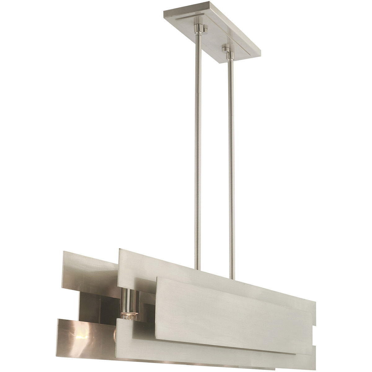 Varick 5 Light 46 inch Brushed Nickel Linear Chandelier Ceiling Light
