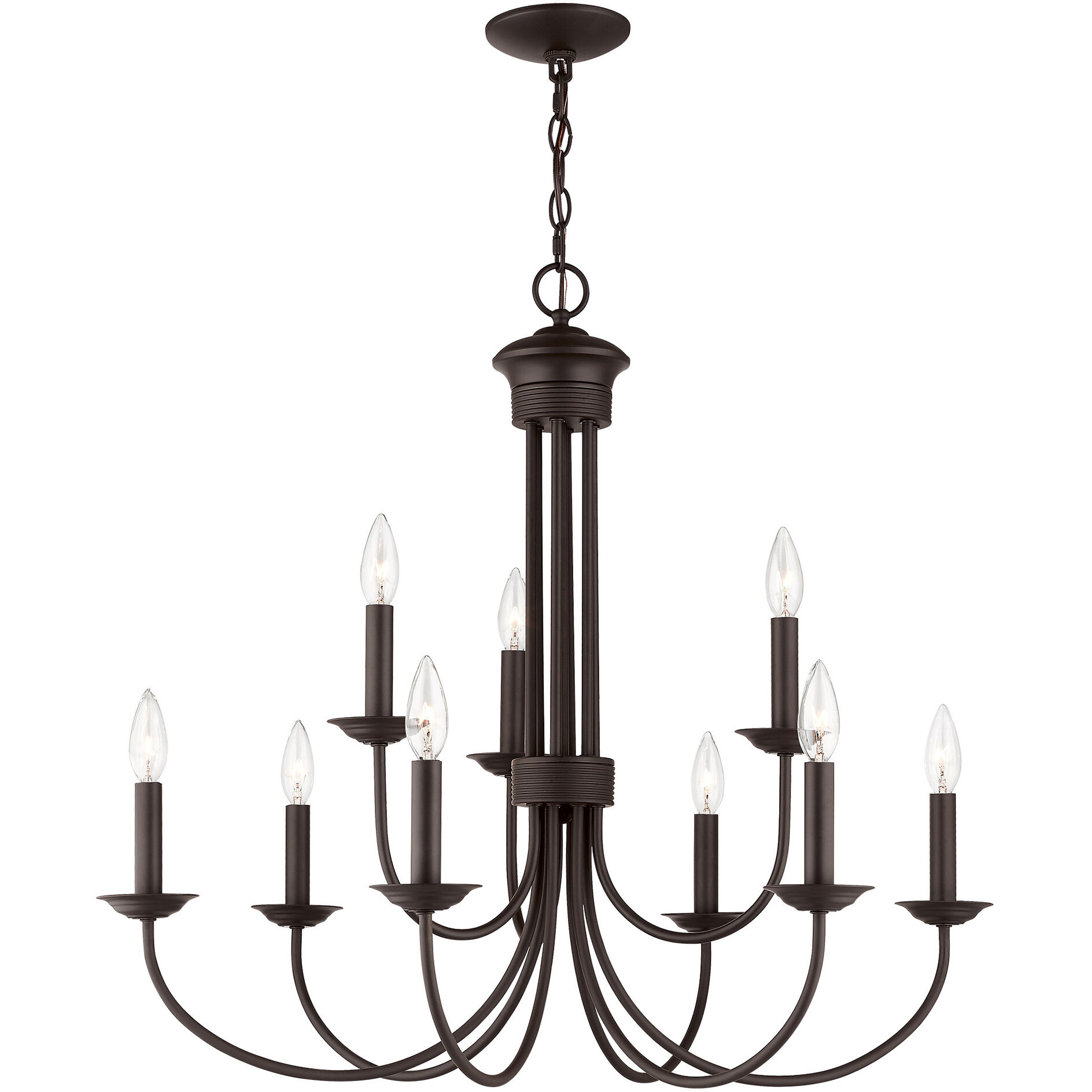 Estate 9 Light 30 inch Bronze Chandelier Ceiling Light