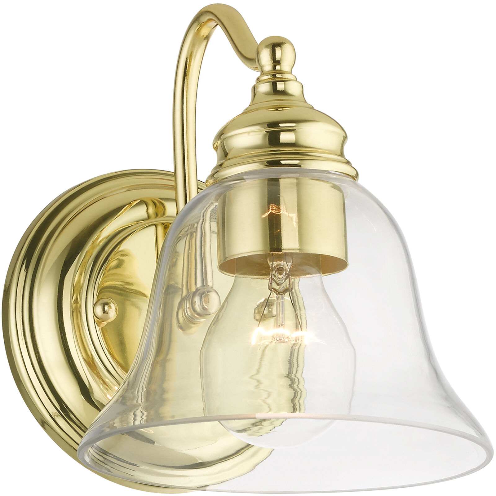 Moreland 1 Light 6 inch Polished Brass Vanity Sconce Wall Light