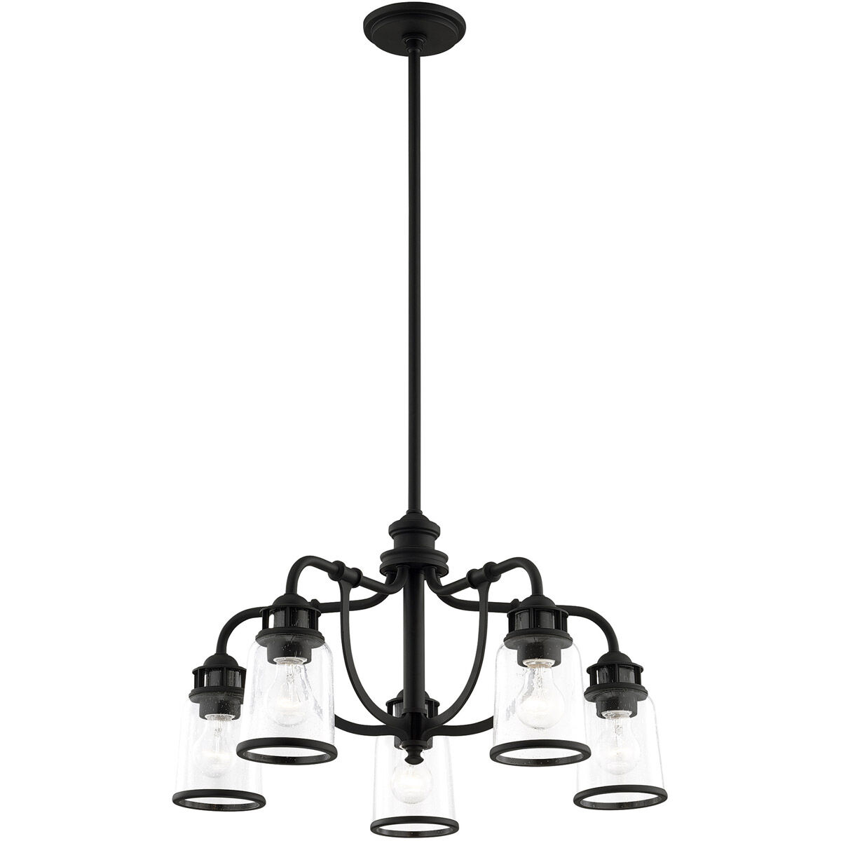 Lawrenceville 5 Light 24 inch Black Chandelier Ceiling Light