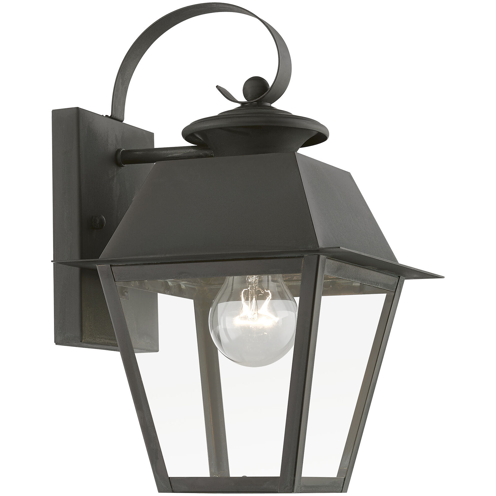 Wentworth 1 Light 13 inch Charcoal Outdoor Small Wall Lantern