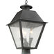 Mansfield 3 Light 20 inch Charcoal Outdoor Post Top Lantern 