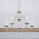 Alessia 5 Light 24 inch Brushed Nickel Chandelier Ceiling Light