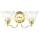 Moreland 2 Light 15 inch Polished Brass Vanity Sconce Wall Light