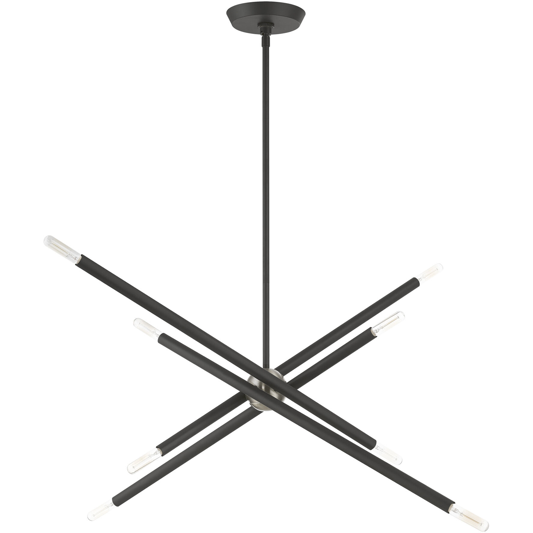 Soho 8 Light 32 inch Scandinavian Gray Linear Chandelier Ceiling Light