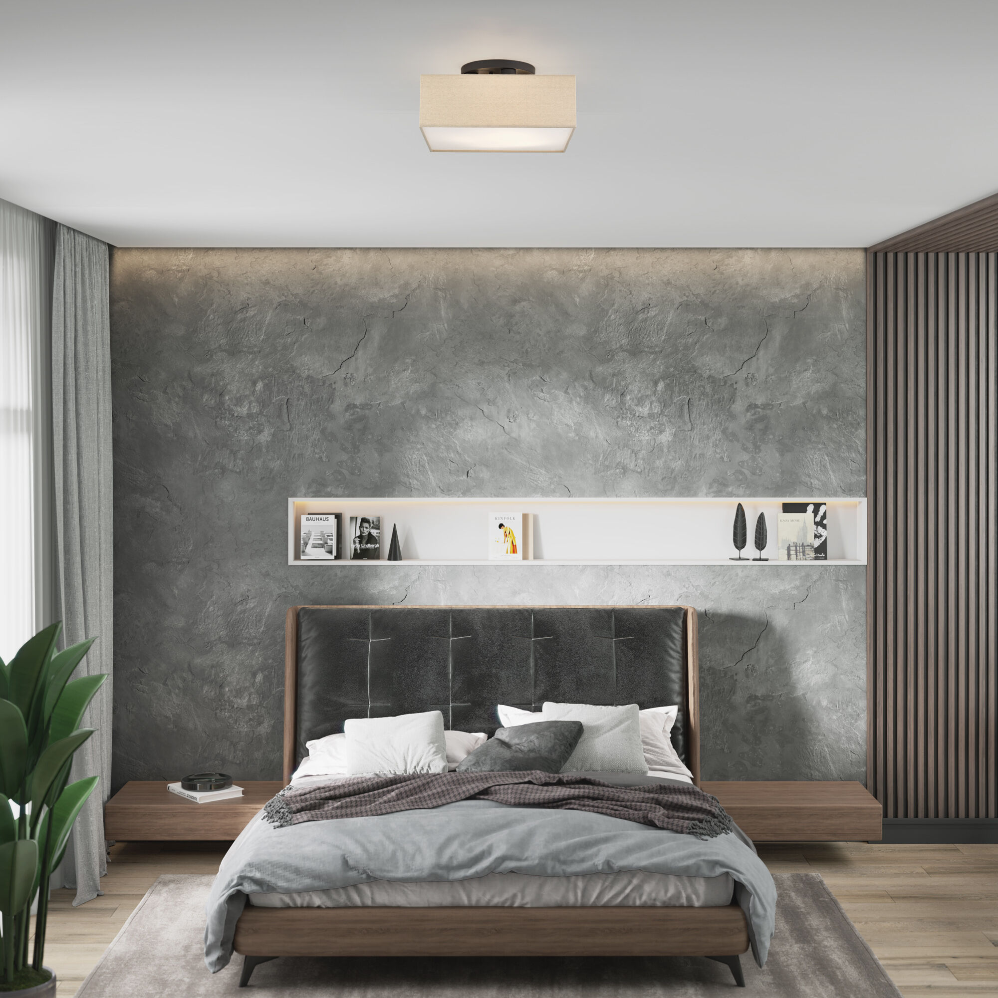 Summit 4 Light 15 inch Bronze Semi Flush Mount Ceiling Light, Large