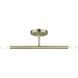 Copenhagen 2 Light 5.13 inch Antique Brass Semi-Flush Ceiling Light
