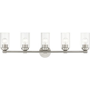 Whittier 5 Light 35 inch Brushed Nickel Vanity Wall Sconce Wall Light, Large
