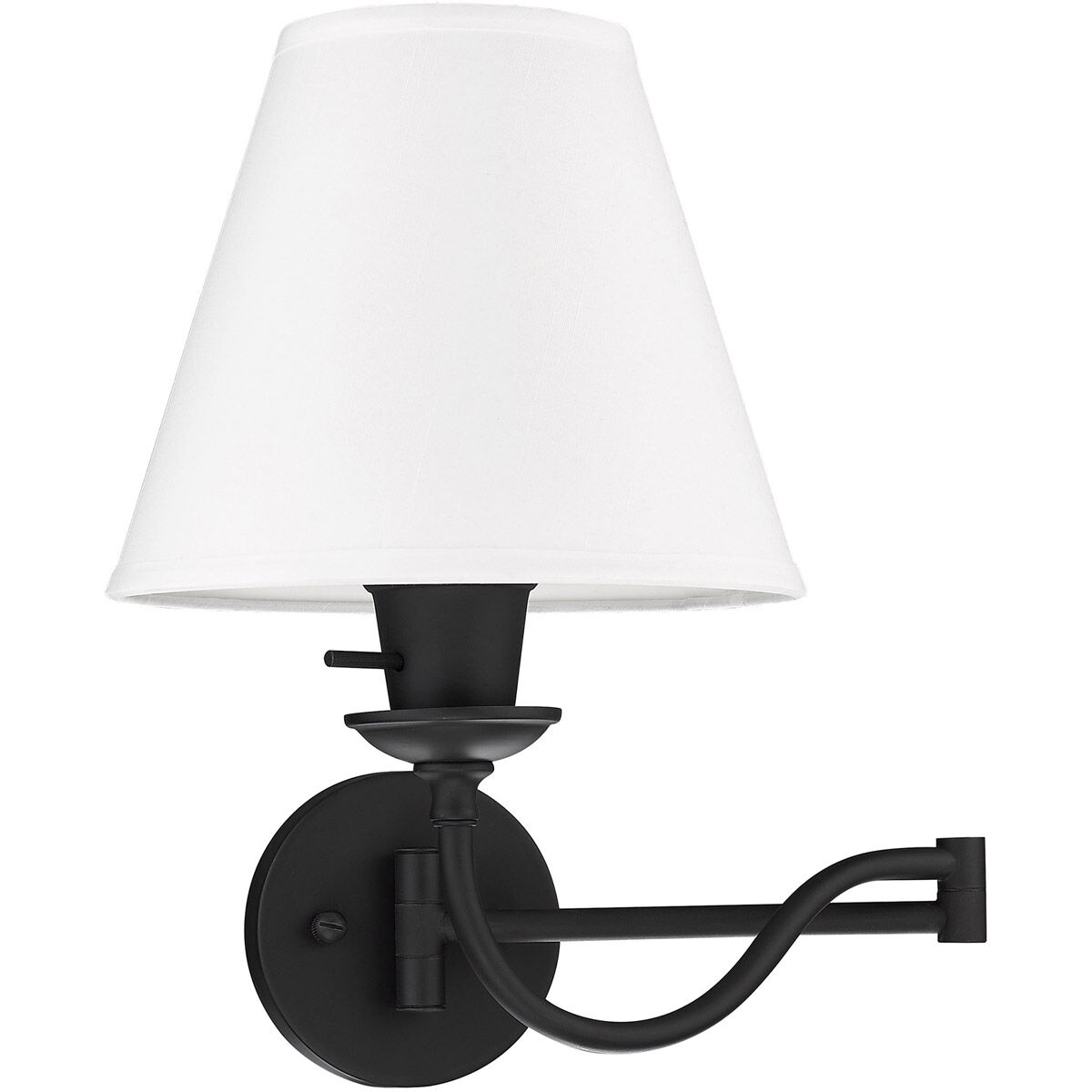 Ridgedale 25 inch 100.00 watt Black Swing Arm Wall Lamp Wall Light