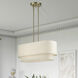 Manorwood 4 Light 36 inch Antique Brass Linear Chandelier Ceiling Light, Large