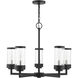 Hillcrest 5 Light 26 inch Textured Black Outdoor Chandelier