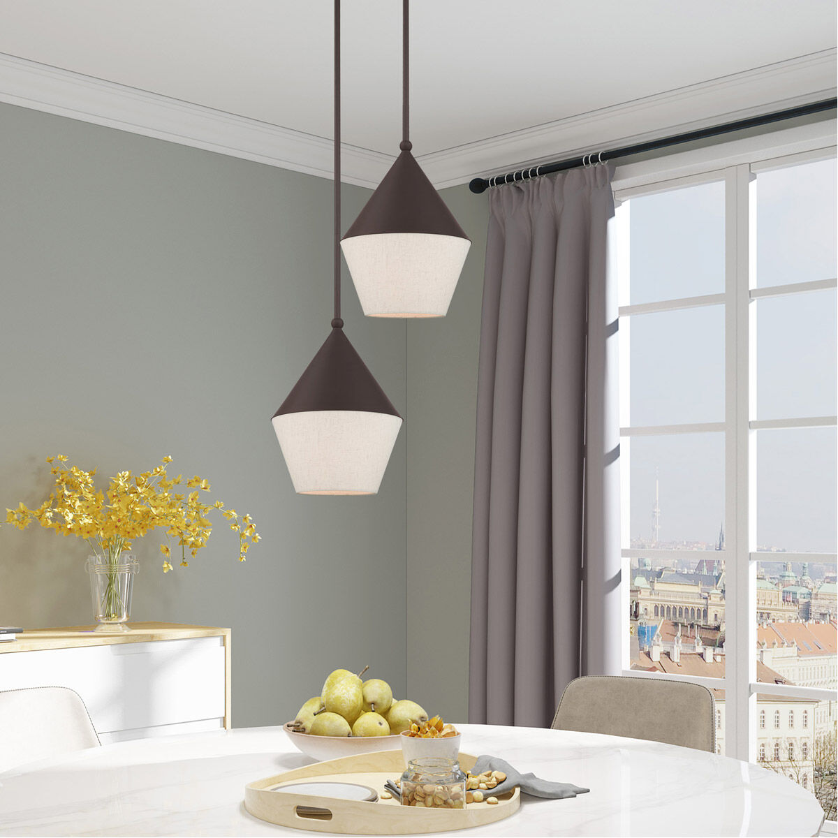 Stockholm 1 Light 10 inch Bronze Mini Pendant Ceiling Light