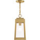Oslo 1 Light 6.25 inch Satin Brass Small Outdoor Pendant Lantern