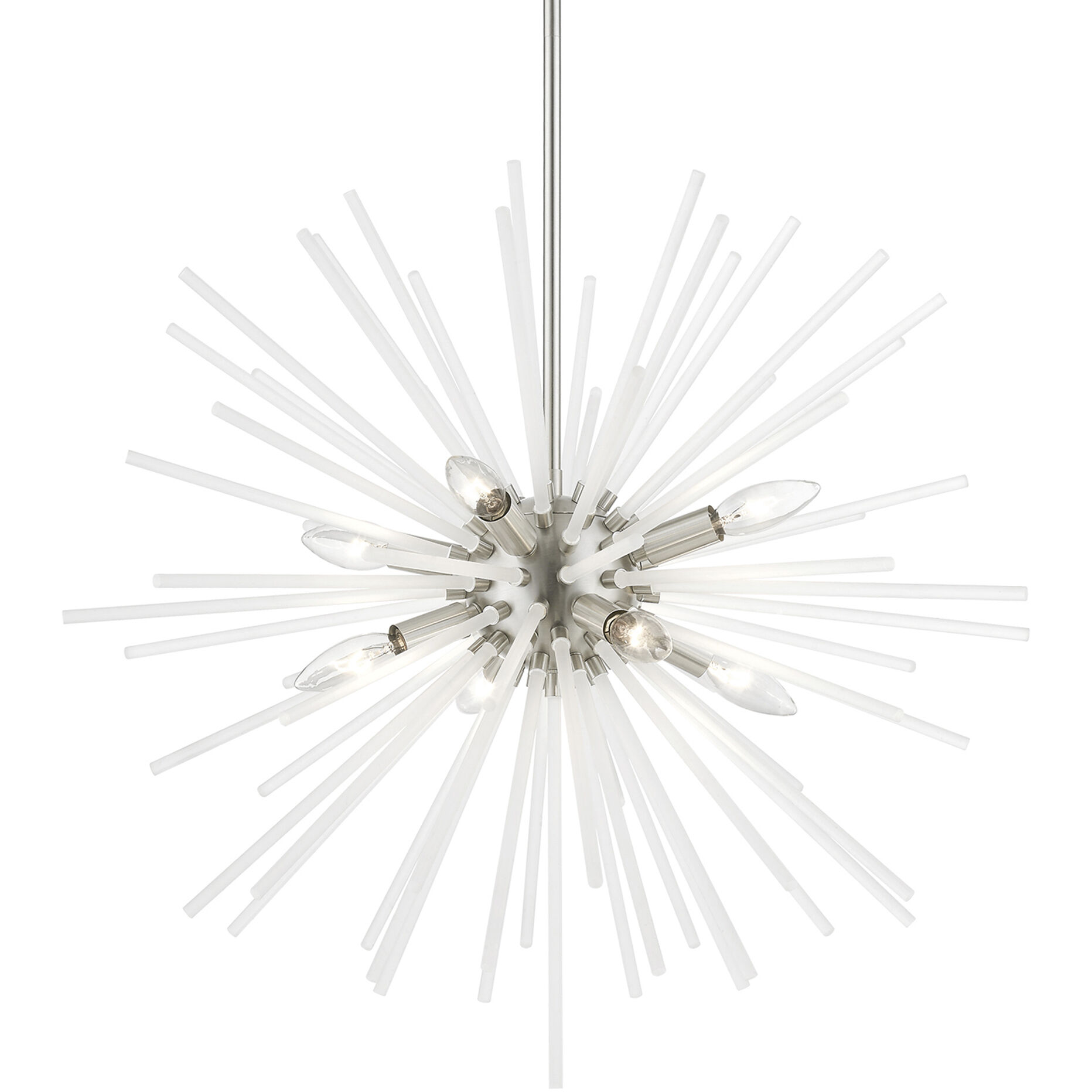 Uptown 8 Light 26 inch Brushed Nickel Pendant Chandelier Ceiling Light