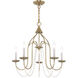 Alessia 5 Light 24 inch Antique Brass Chandelier Ceiling Light