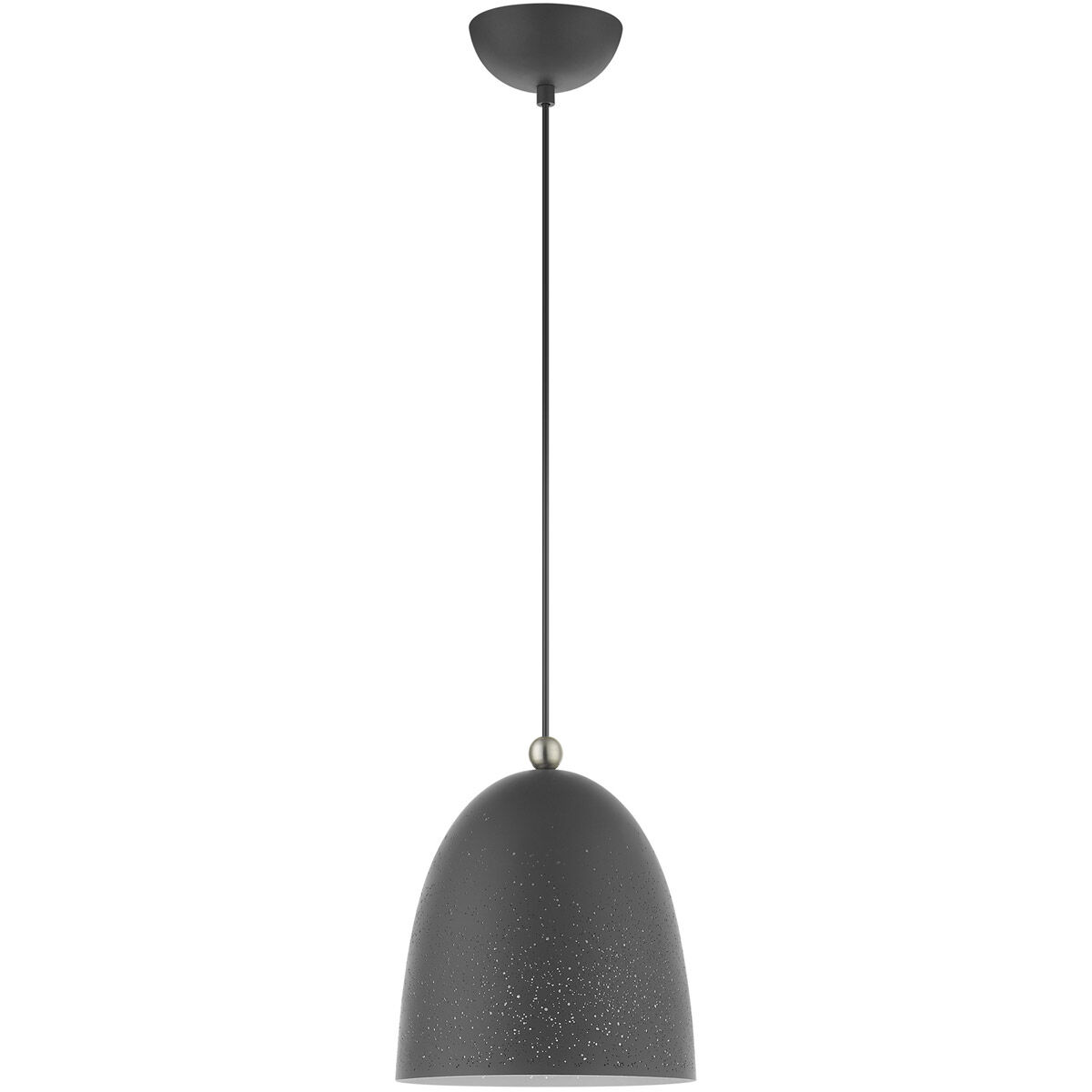 Arlington 1 Light 10 inch Scandinavian Gray with Brushed Nickel Accents Pendant Ceiling Light