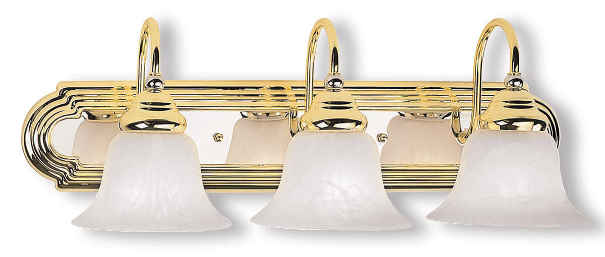 Belmont 3 Light 24 inch Polished Brass & Polished Chrome Bath Vanity Wall Light in Polished Brass and Chrome