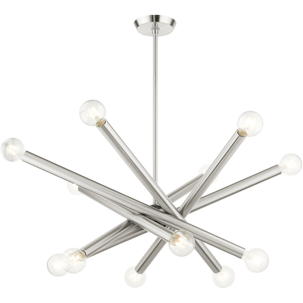 Stafford 12 Light 35 inch Brushed Nickel Chandelier Ceiling Light