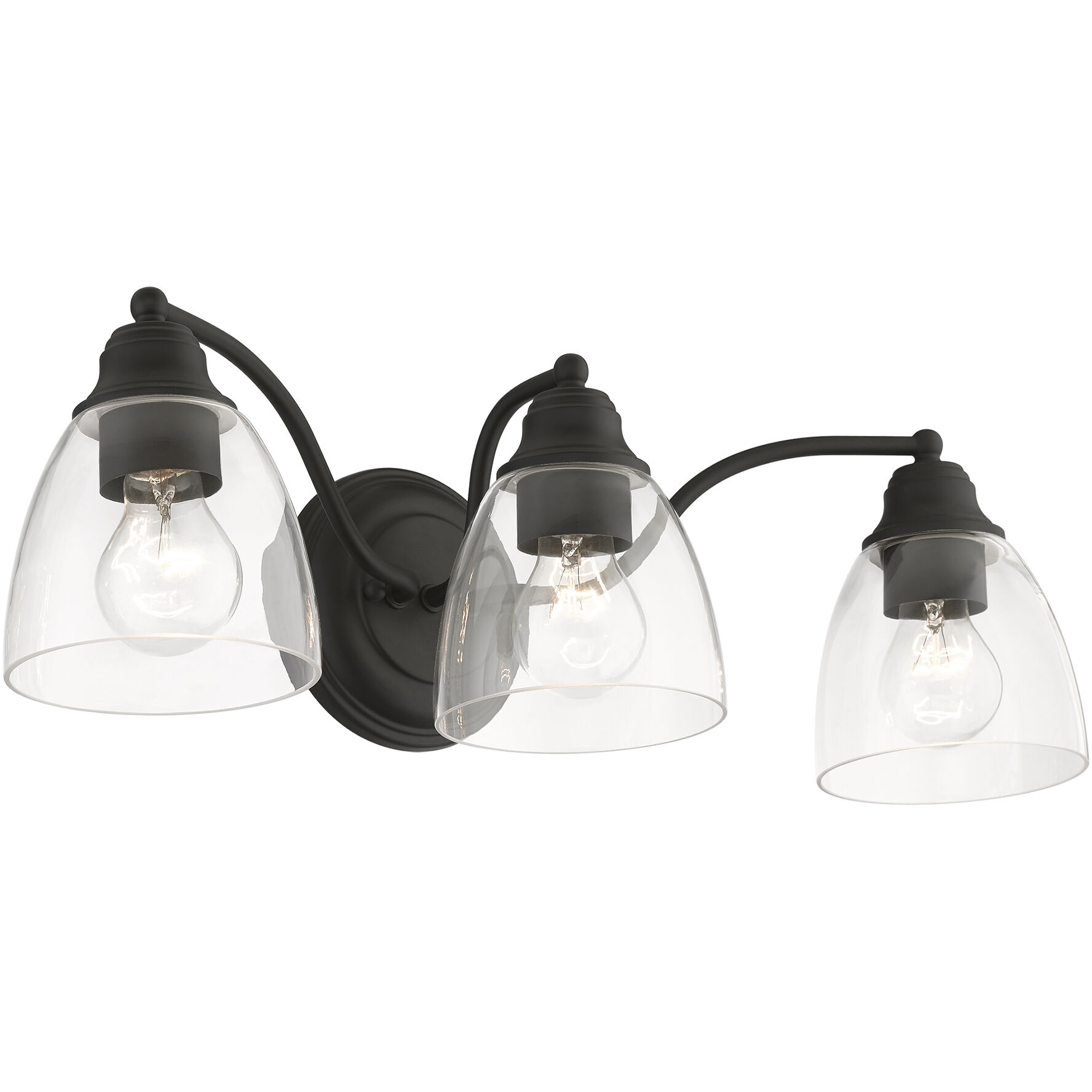 Montgomery 3 Light 23 inch Black Vanity Sconce Wall Light