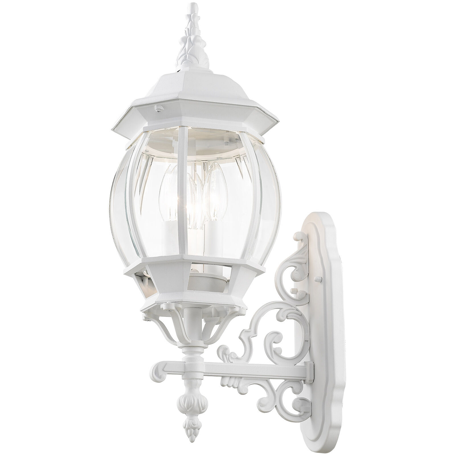 Frontenac 3 Light 22 inch Textured White Outdoor  Wall Lantern