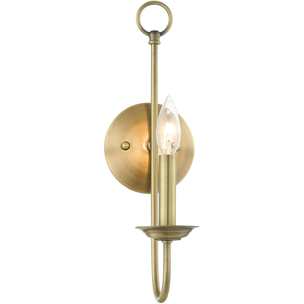 Estate 1 Light 5 inch Antique Brass Sconce Wall Light