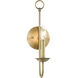 Estate 1 Light 5 inch Antique Brass Sconce Wall Light