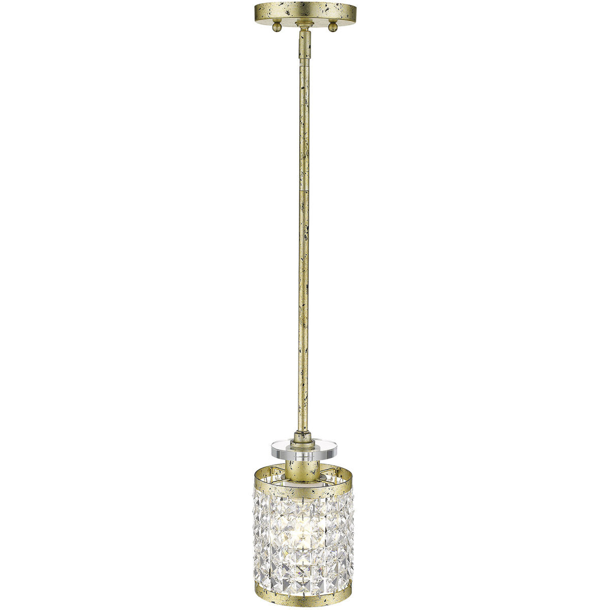 Grammercy 1 Light 5 inch Hand Applied Winter Gold Mini Pendant Ceiling Light
