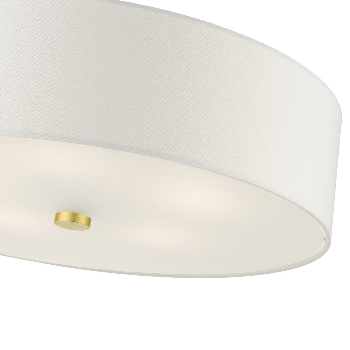 Meridian 5 Light 22 inch Satin Brass Semi Flush Ceiling Light 