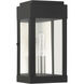 York 1 Light 9 inch Black Outdoor ADA Wall Lantern