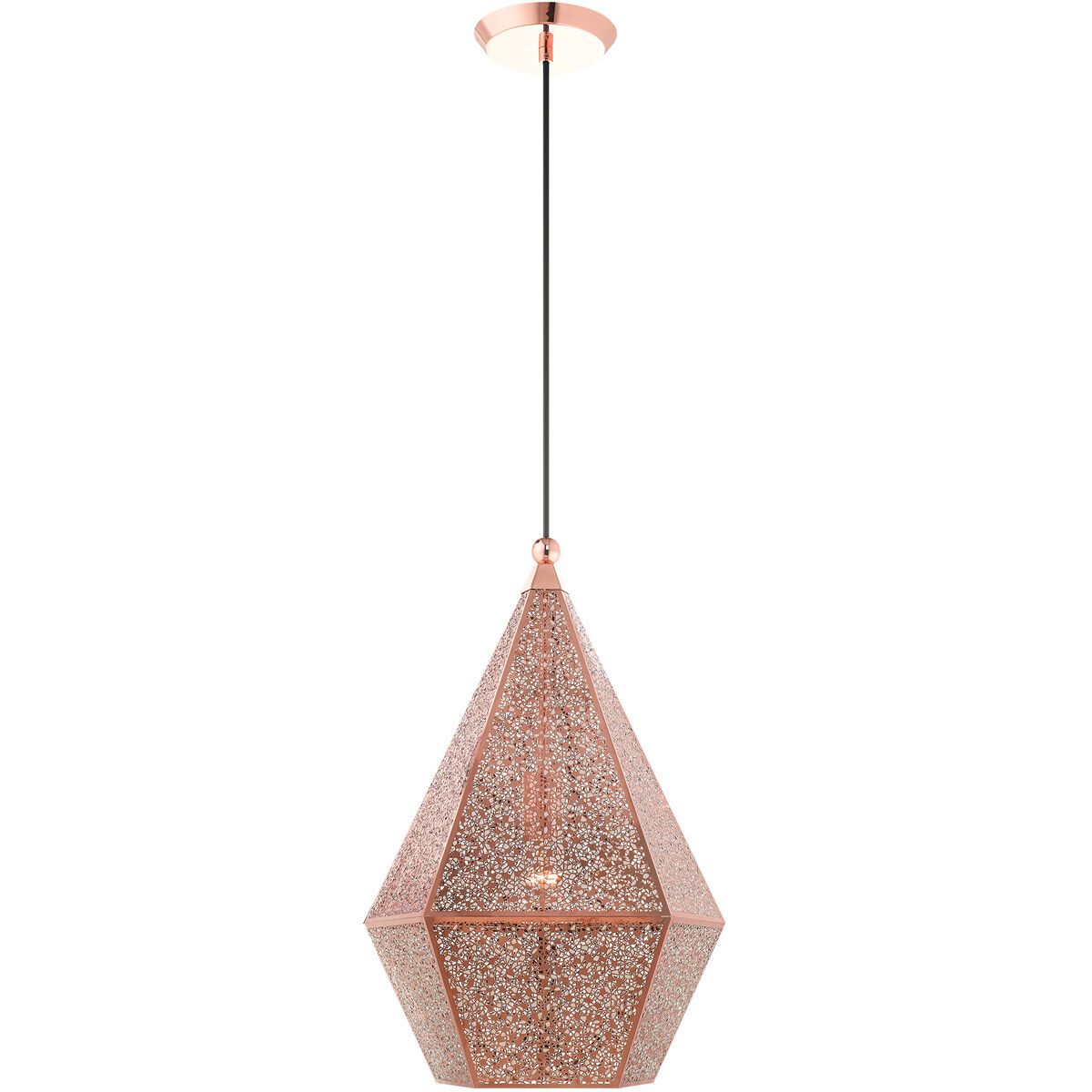 Aberdeen 1 Light 15 inch Rose Gold Pendant Ceiling Light