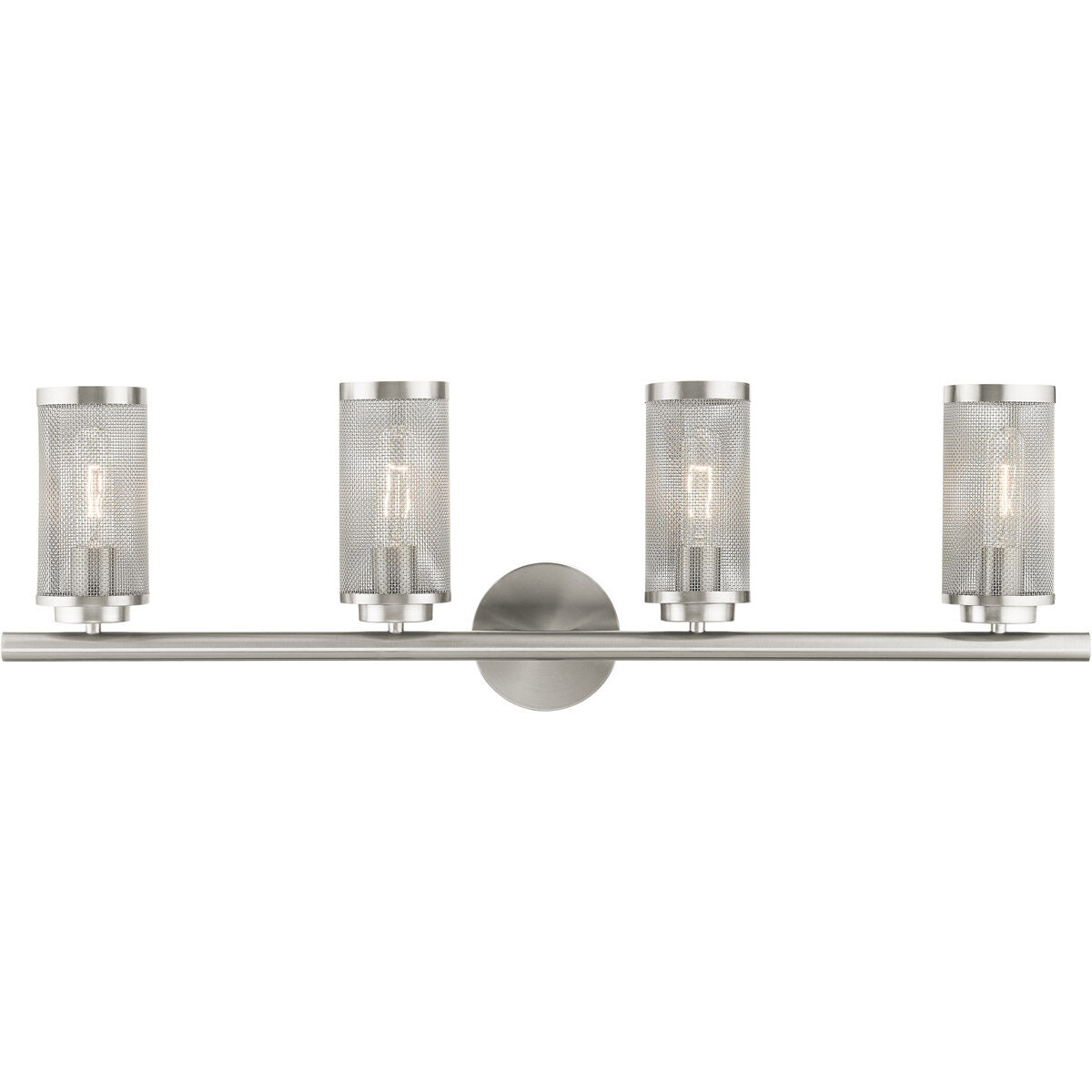 Industro 4 Light 36 inch Brushed Nickel Vanity Sconce Wall Light