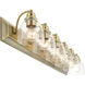 Birmingham 6 Light 48 inch Antique Brass Vanity Sconce Wall Light