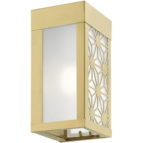 Berkeley 1 Light 9 inch Satin Gold Outdoor Small Sconce, Small