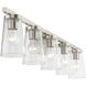 Cityview 5 Light 40 inch Brushed Nickel Vanity Sconce Wall Light, Extra Large