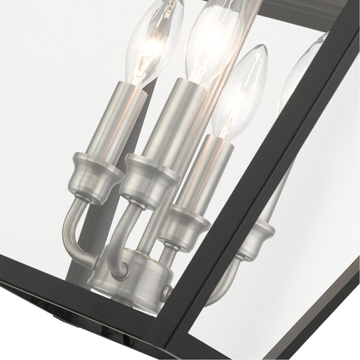 Mansfield 4 Light 15 inch Black Outdoor Pendant Lantern