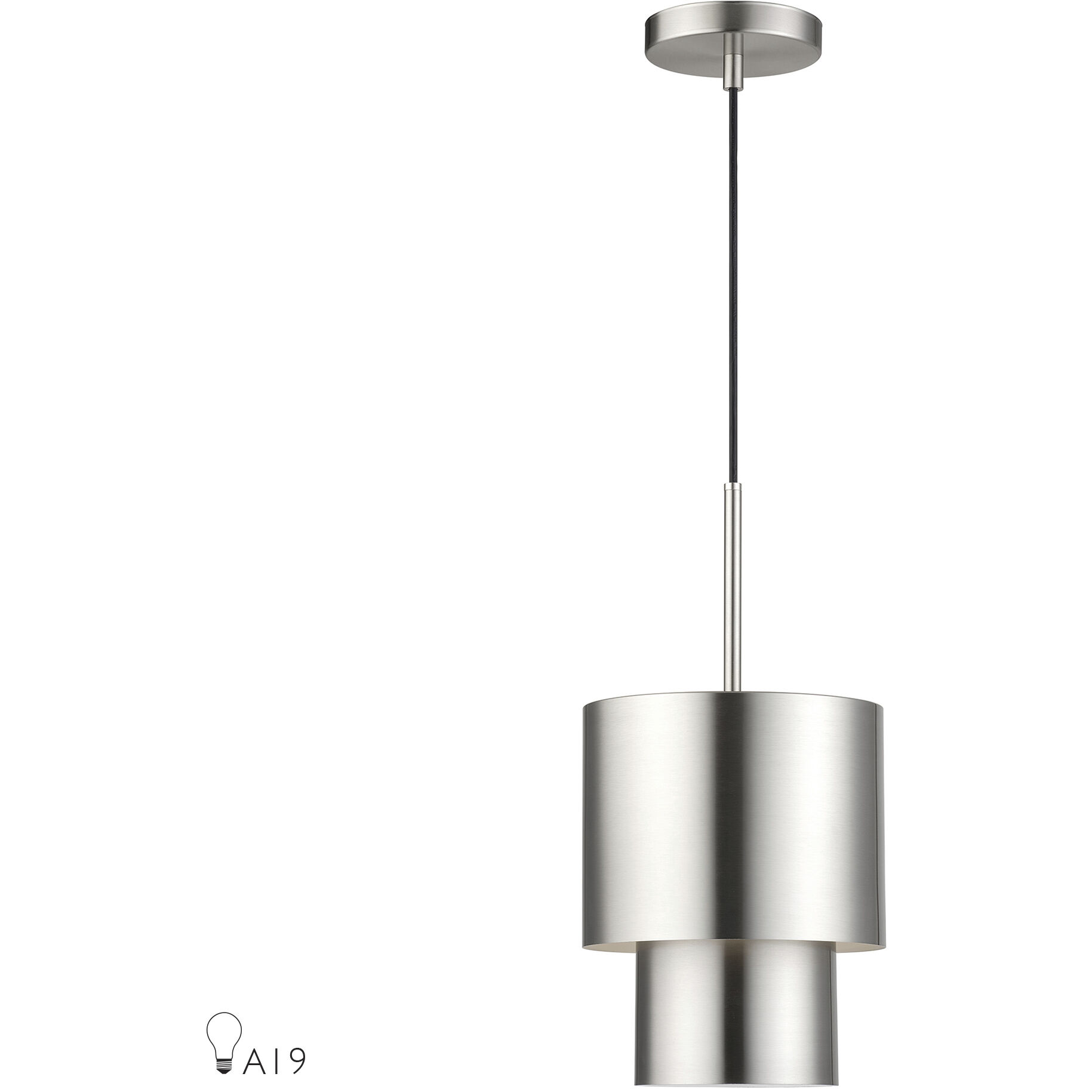 Zolana 1 Light 8.5 inch Brushed Nickel Mini Pendant Ceiling Light