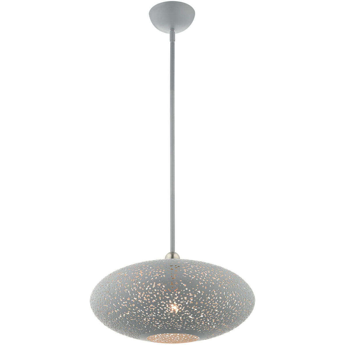 Charlton 1 Light 16 inch Nordic Gray with Brushed Nickel Accents Pendant Ceiling Light