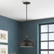 Domma 1 Light 10 inch English Bronze with Antique Brass Accents Pendant Ceiling Light