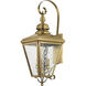 Cambridge 3 Light 29 inch Antique Brass Outdoor Wall Lantern