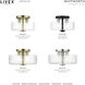 Whitworth 2 Light 12.25 inch Antique Brass Semi-Flush Ceiling Light