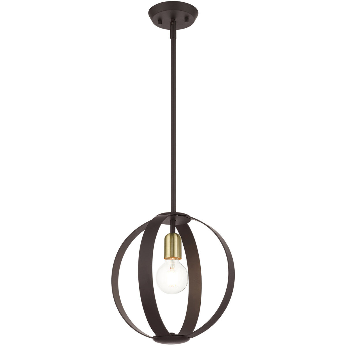 Modesto 1 Light 12.25 inch Bronze Pendant Ceiling Light