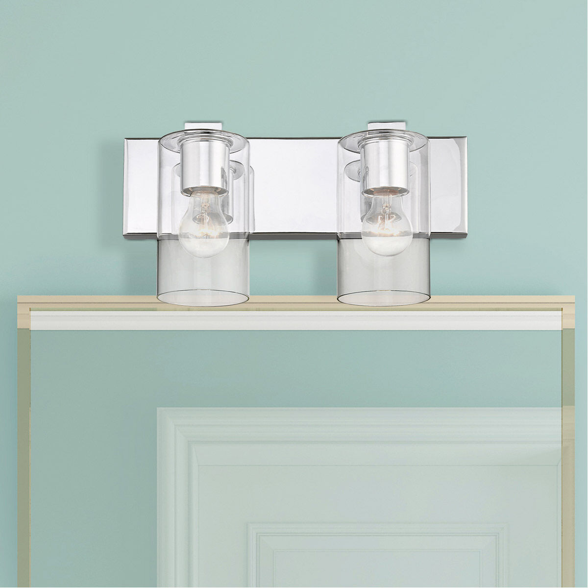 Zurich 2 Light 15 inch Polished Chrome Vanity Sconce Wall Light