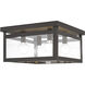 Milford 4 Light 11 inch Bronze Flush Mount Ceiling Light