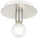 Hillview 1 Light 8 inch Brushed Nickel Flush Mount Ceiling Light