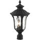 Oxford 3 Light 22 inch Textured Black Outdoor Post Top Lantern