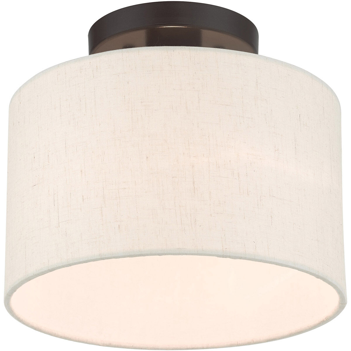 Meadow 1 Light 10 inch English Bronze Semi Flush Ceiling Light