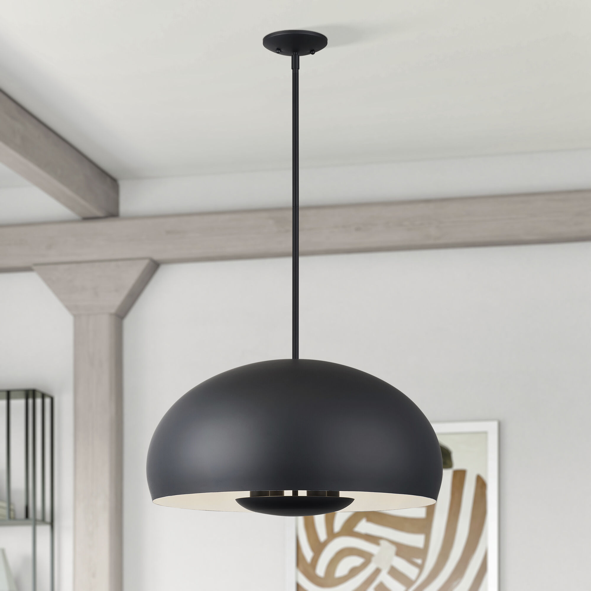 Domma 4 Light 22.5 inch Black Pendant Ceiling Light