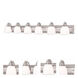 Springfield 6 Light 48 inch Brushed Nickel Vanity Sconce Wall Light
